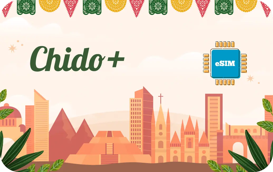Mexico eSIM Chido+ Prepaid 1 GB - 10 SMS - 10 Mins - 7 Days