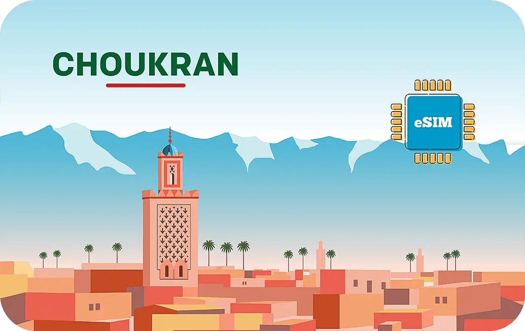 Morocco eSIM Choukran Prepaid 1 GB - 7 Days