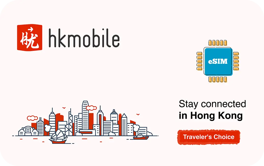 Hong Kong eSIM Hkmobile Prepaid 1 GB - 7 Days