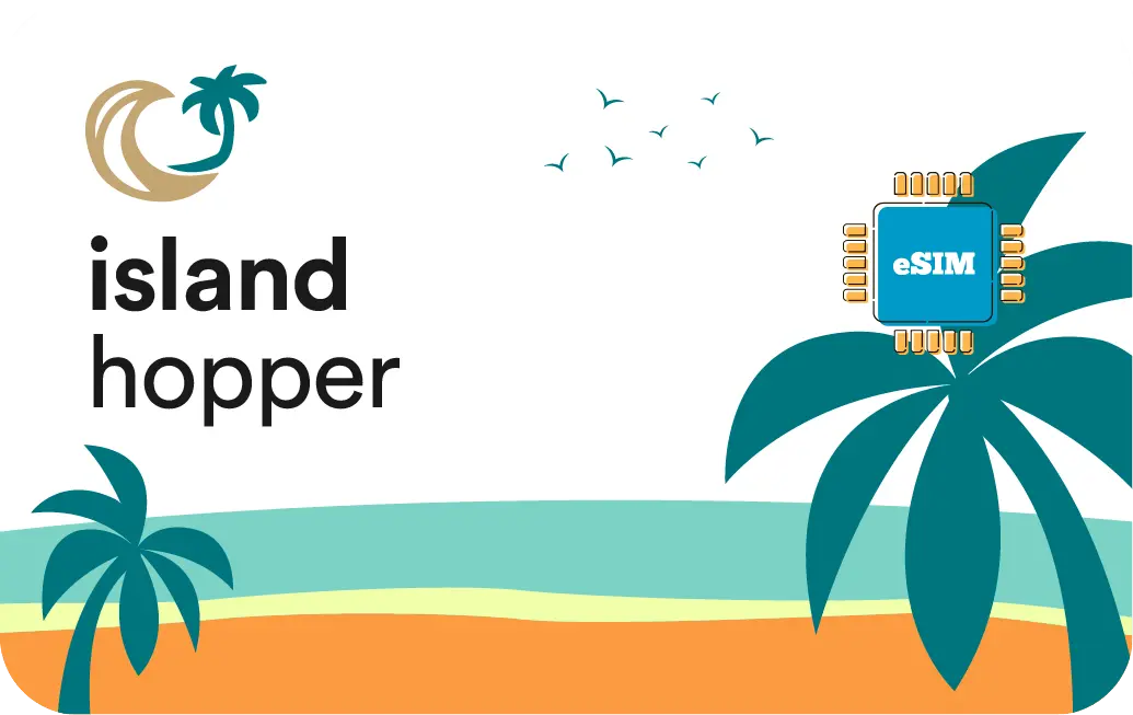 Caribbean Islands eSIM Island Hopper Prepaid 1 GB - 7 Days