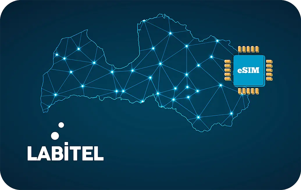 Latvia eSIM Labitel Prepaid 1 GB - 7 Days