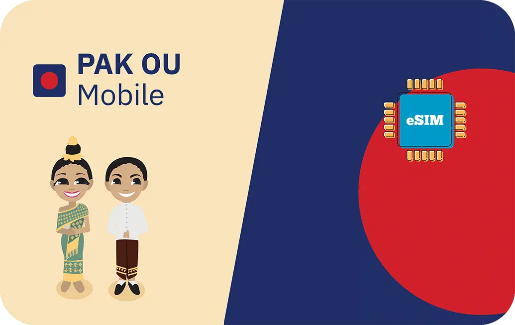 Laos eSIM Pak Ou Mobile Prepaid 1 GB - 7 Days