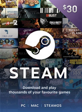 STEAM GIFT CARD $30 USD US