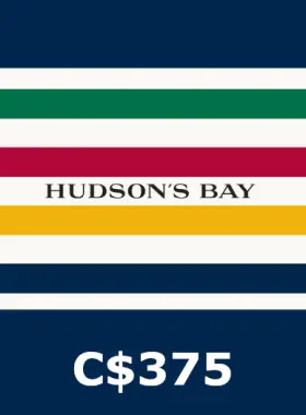 Tarjeta de regalo de 375 dólares canadienses para la bahía de Hudson CA