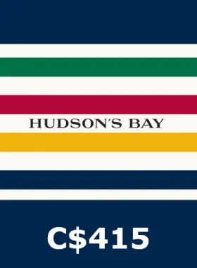 Tarjeta de regalo de 415 dólares canadienses para la bahía de Hudson CA
