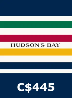 Tarjeta de regalo de 445 dólares canadienses para la bahía de Hudson CA
