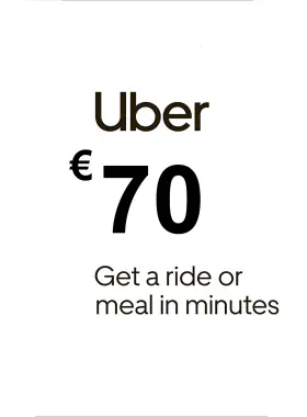 Uber IT-Geschenkkarte im Wert von 70€
