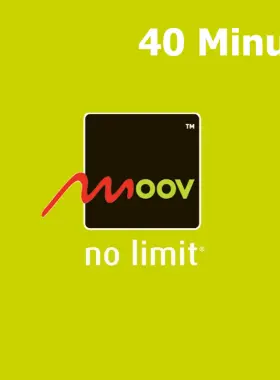 CI de recarga móvil Moov con 40 minutos de tiempo de conversación