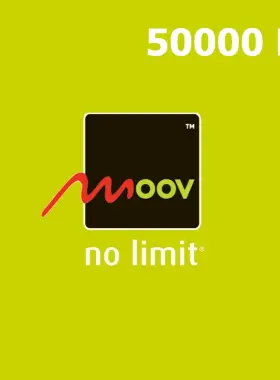 Carte de recharge mobile Moov 50000 Mo de données