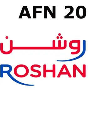 التركيز البؤري التلقائي لتعبئة رصيد الهاتف المحمول من Roshan 2000 AFN