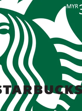 Treat yourself or someone special with a 30 MYR Starbucks Gift Card! Perfect for enjoying your favorite beverages and snacks at Starbucks locations across Malaysia.