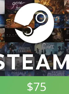 Steam Wallet Card $75 AR Activation Code