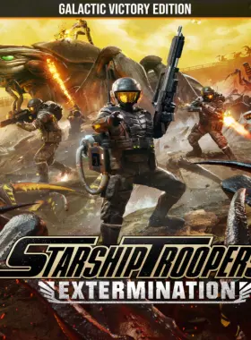 Join the Deep Space Vanguard in Starship Troopers: Extermination! This Galactic Victory Edition includes the digital game for Xbox Series X|S and exclusive armor packs. Battle alongside up to