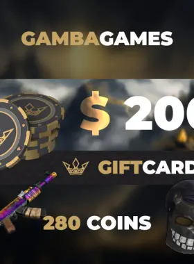 بطاقة هدايا بقيمة 200 دولار من GambaGames