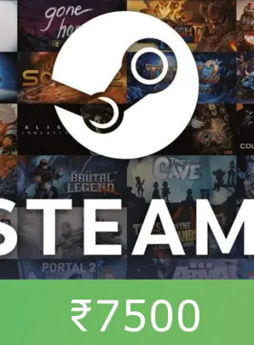 Steam Gift Card ₹7500 INR Global Activation Code