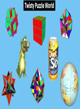Twisty Puzzle World contains 400+ twisty/magic puzzles. In addition, you can create new puzzles with the ingame editor to give you limitless possibilities. Features choose shape/3d-model/voxe