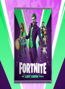Includes: The Joker, Poison Ivy and Midas Rex Skin Three Back Blings - Riot Laugh, Back Bloom, and Midas Ridge Four Harvesting Tools - Bad Joke, Revenge of the Joker, Ivy's Pickaxe, and Kingm