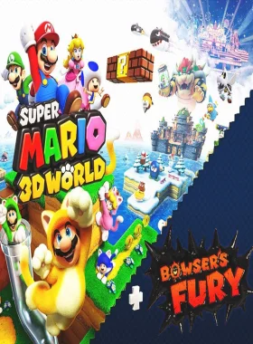 Enjoy two Mario adventures solo or with friends! Pounce and climb through dozens of colorful courses! Mario (and his friends) can use a variety of power-ups like the Super Bell, which grants 