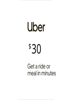 Uber USD 30 Gift Card US
