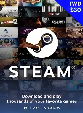 Steam Gift Card 30 TWD Global Activation Code