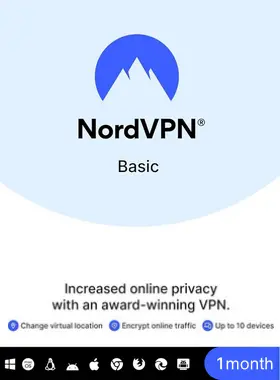 NordVPN Basic US Key (1 Month / 10 Devices)