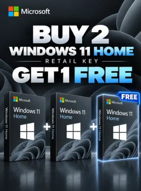 Windows 11 Home Retail Key x 2 (+1 Free)